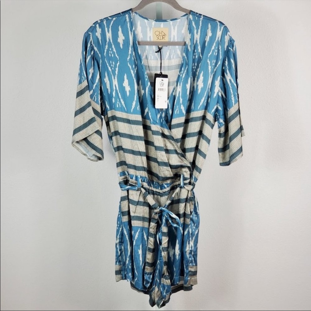 Chaser brand shorts romper with belted tie cute!